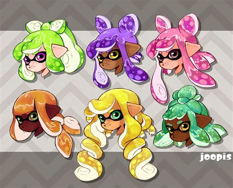 Inkling hairstyles - I've always wanted hair styles to have both an inkling and octoling version. There's this inkling hairstyle I like a lot, but I want to be an octoling And then tattoos and/or facial markings and blemishes like scars and freckles 